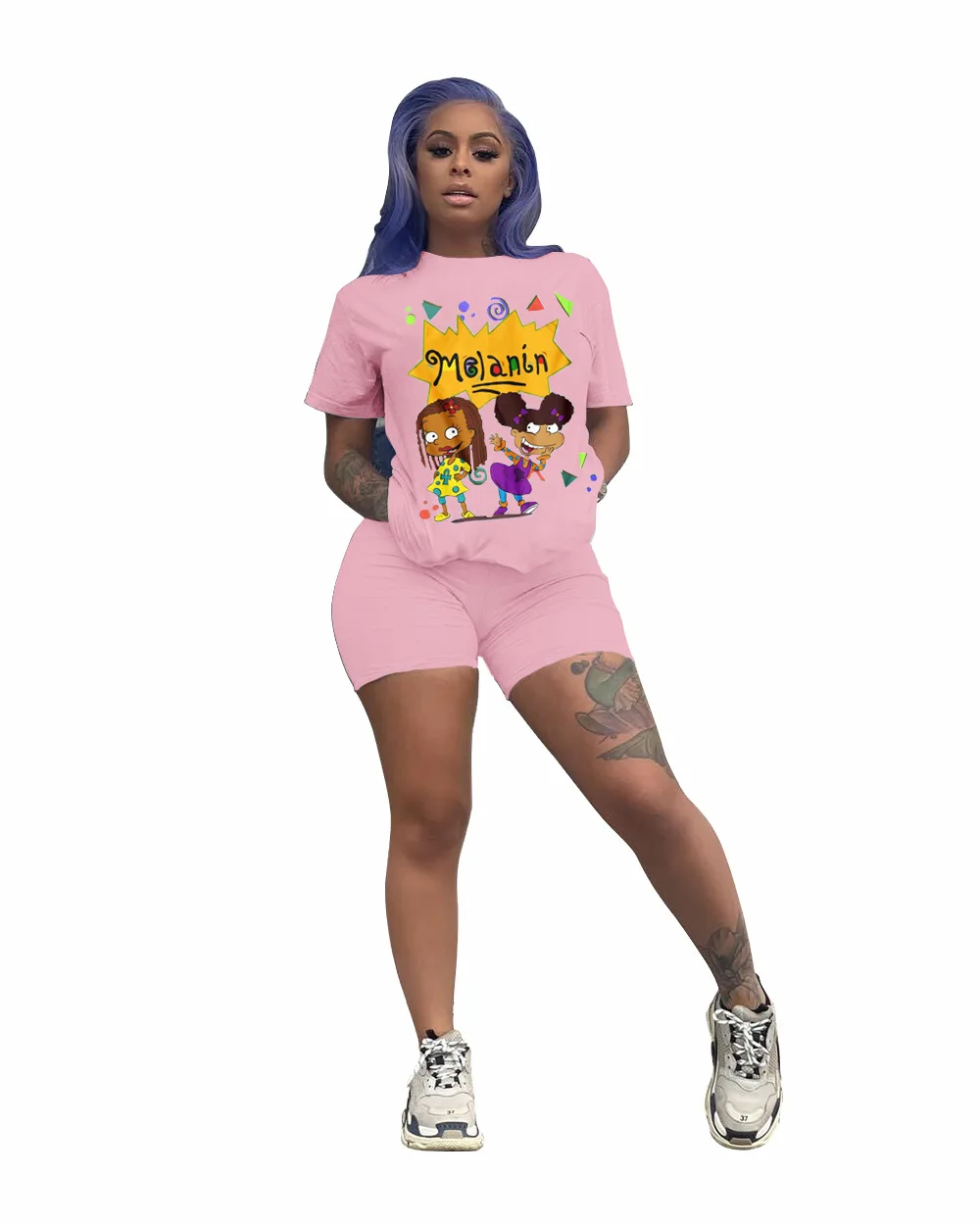 FM-BN7062 Print sexy cartoon photo sportswear women casual short set outfits two piece set women clothing, As picture
FM-BN7062 Print sexy cartoon photo sportswear women casual short set outfits two piece set women clothing, As picture