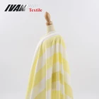Latest design popular yellow stripe 65 polyester 35 viscose knit pigment print jersey fabric for garment