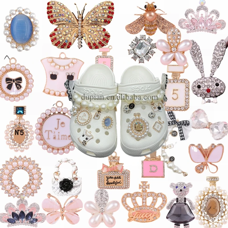 Metal Lady Style Designer Shoes Decoration Pearl Flower Butterfly Croc Shoes Accessories Fit Hole Sandal Clog Charms, Many color
Metal Lady Style Designer Shoes Decoration Pearl Flower Butterfly Croc Shoes Accessories Fit Hole Sandal Clog Charms, Many color
