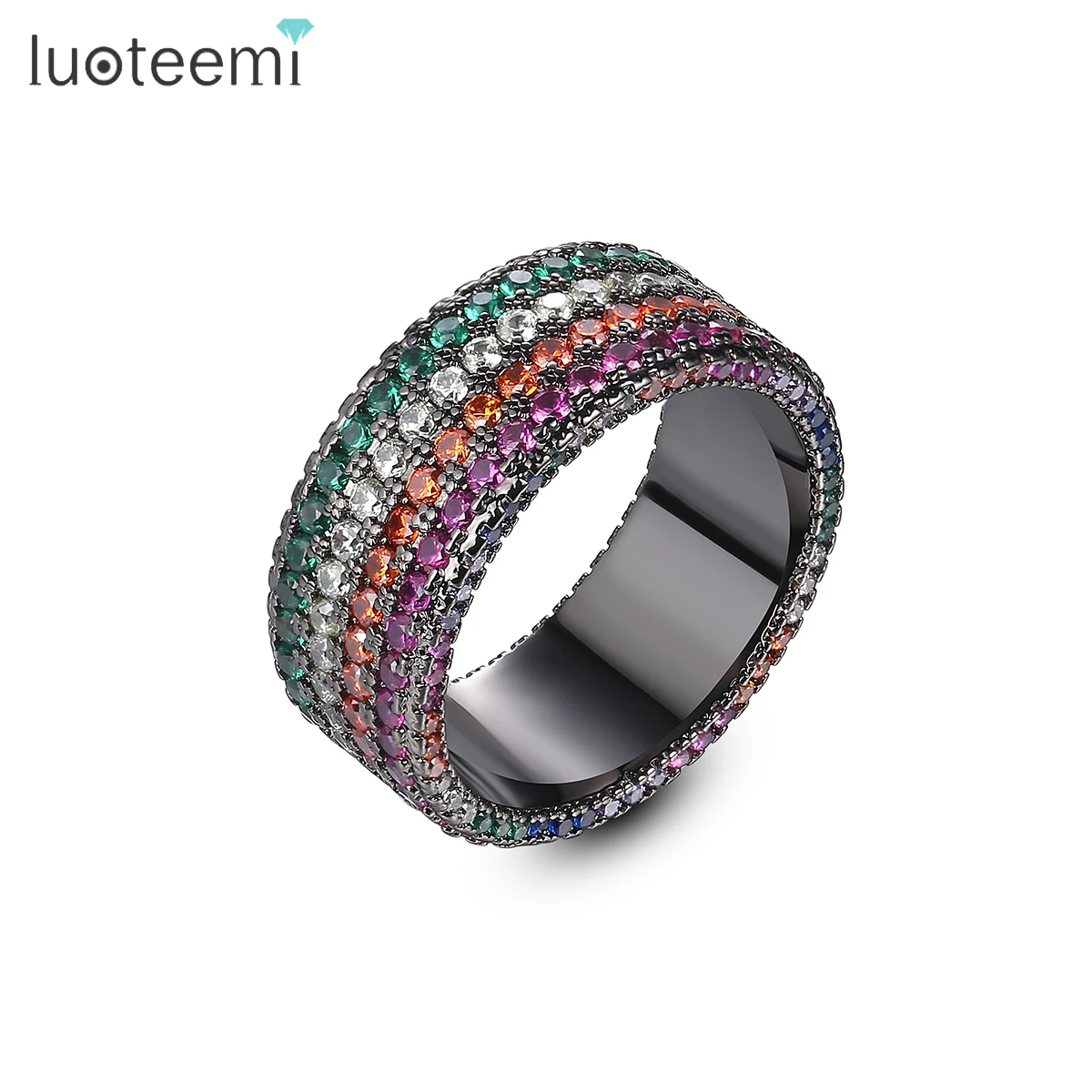 LUOTEEMI Hip Hop Finger Brass Jewelry Girl Rainbow Diamond Black Gold Copper Woman Vintage Punk Luxury Ring
LUOTEEMI Hip Hop Finger Brass Jewelry Girl Rainbow Diamond Black Gold Copper Woman Vintage Punk Luxury Ring