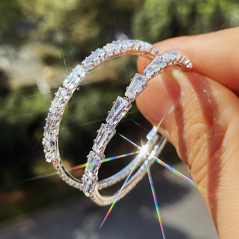 European new design popular statement cz women hoop earrings wedding bridal jewelry earrings
European new design popular statement cz women hoop earrings wedding bridal jewelry earrings