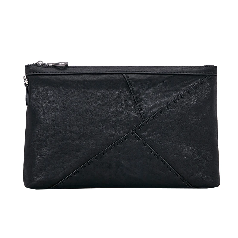 

personality design geometric envelope men business bag modern urban elite simple high-quality first layer cowhide clutch bags