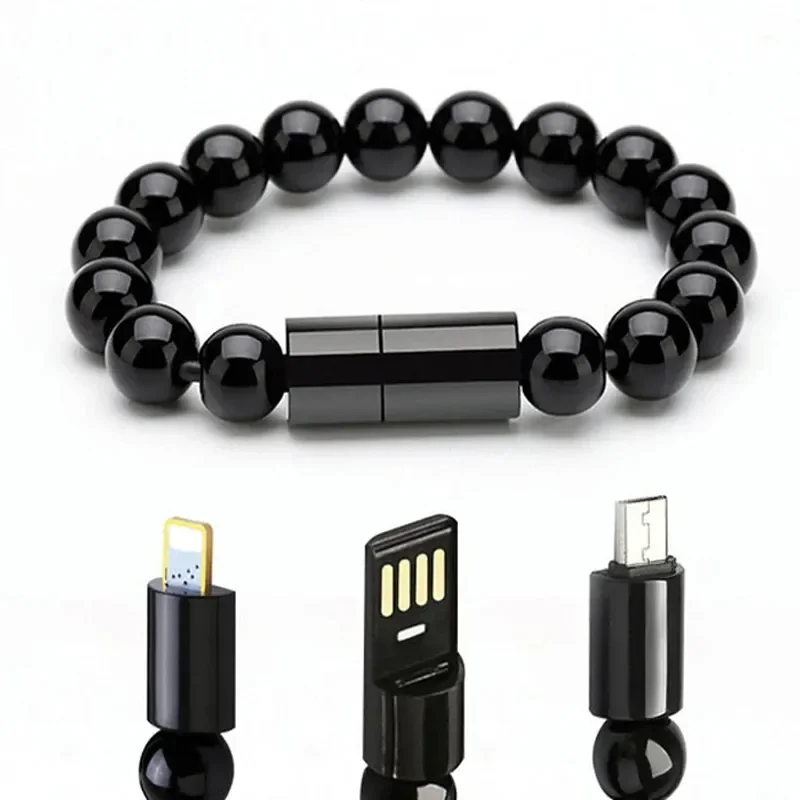 USB Charging Bracelet Beads Charging Cable Portable USB Phone Charger for Type C Micro USB Android Phone
USB Charging Bracelet Beads Charging Cable Portable USB Phone Charger for Type C Micro USB Android Phone