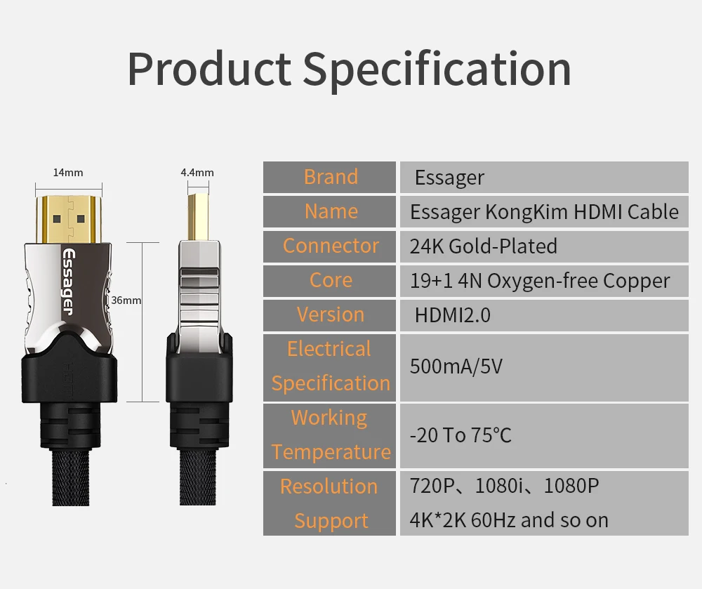 Oem High Speed 1m 2m 3m 5m 10m 15m 20m 4k Extension TV 2.0 for Hdmi to Hdmi Cable - ANKUX.COM