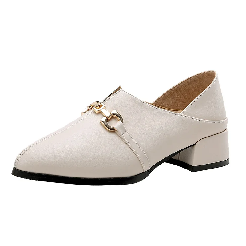 Spring New Style Solid Color Ladies Shallow MouthThick Bottom with Leather Shoes, Picture
Spring New Style Solid Color Ladies Shallow MouthThick Bottom with Leather Shoes, Picture