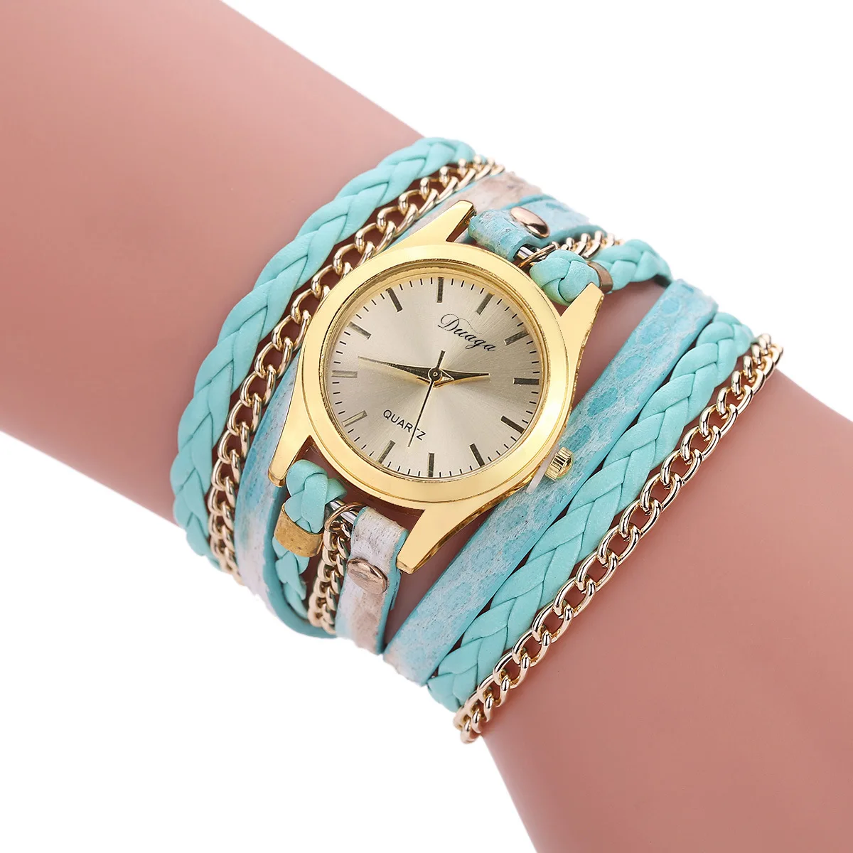 Handmade Braided Pu Leather Wrist Band Watch Women Bohemian Quartz Watch Man, Picture shows
Handmade Braided Pu Leather Wrist Band Watch Women Bohemian Quartz Watch Man, Picture shows