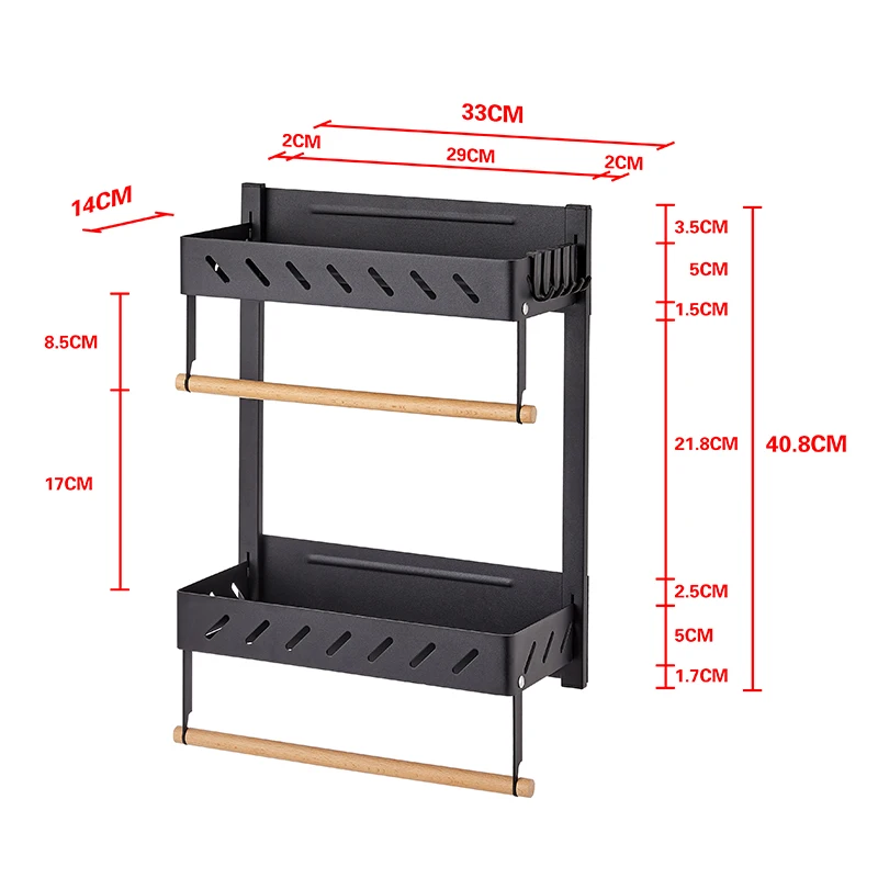 Strong Magnetic Kitchen Multi-layer Wall-mounted Organizer Fridge Rack Spice Bowel Plastic Wrap Storage Rack, Customized color
Strong Magnetic Kitchen Multi-layer Wall-mounted Organizer Fridge Rack Spice Bowel Plastic Wrap Storage Rack, Customized color