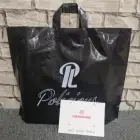 Biodegradable soft loop tote plastic bag custom logo shopping bag for clothing packaging
