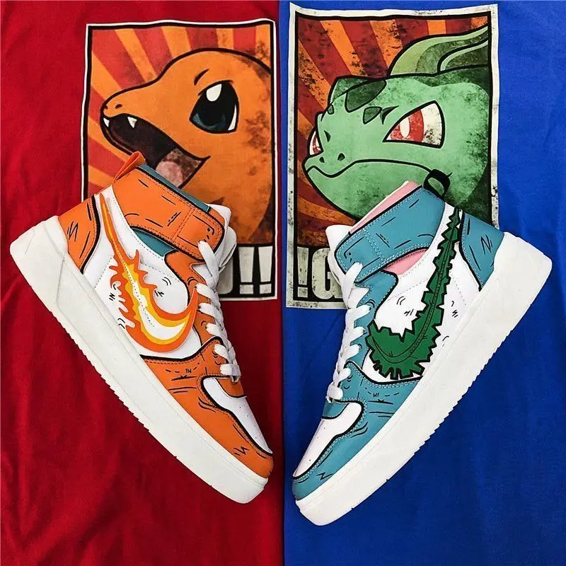 Men Casual Shoes Anime Cartoon Pokemon joint original men's shoes graffiti high-top shoes Lace-up Comfortable Fashion Sneakers
Men Casual Shoes Anime Cartoon Pokemon joint original men's shoes graffiti high-top shoes Lace-up Comfortable Fashion Sneakers