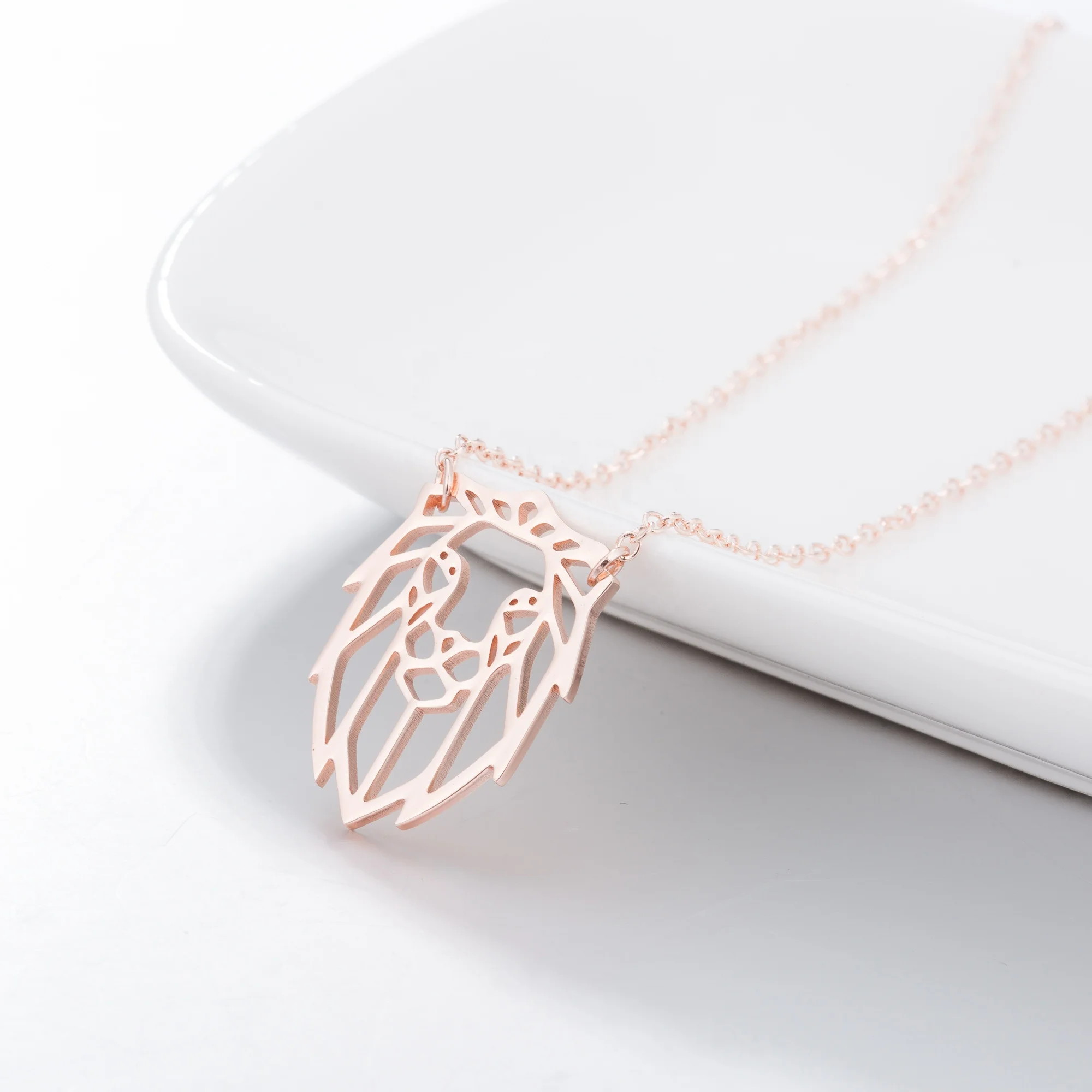 Personalized Animal Stainless steel Cute Lion head necklace jewellery minimalist origami pendant necklaces women jewelry
Personalized Animal Stainless steel Cute Lion head necklace jewellery minimalist origami pendant necklaces women jewelry