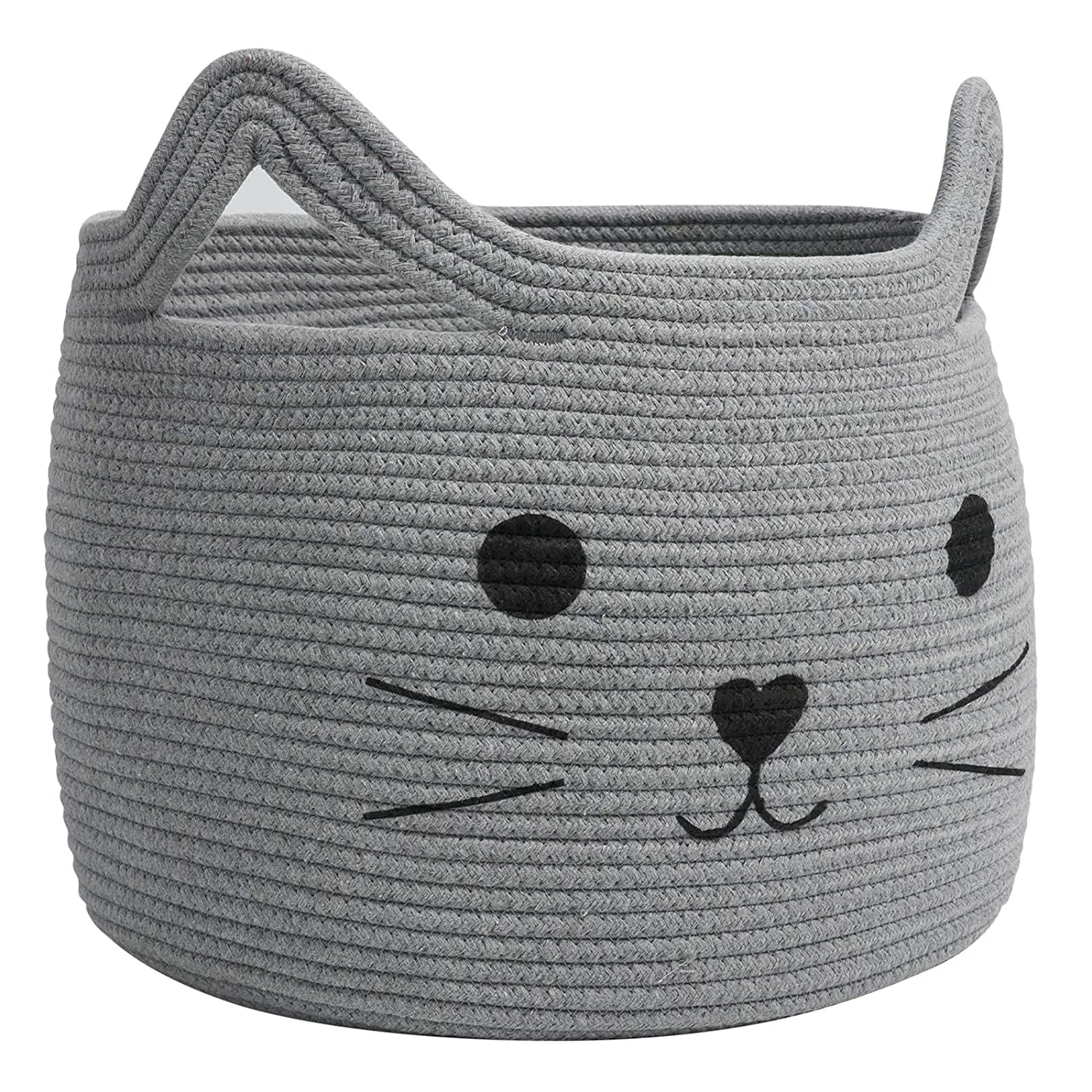 Cotton Rope Woven Storage Basket Toy Storage Bag Basket with Animal Prints, White, grey & brown
Cotton Rope Woven Storage Basket Toy Storage Bag Basket with Animal Prints, White, grey & brown