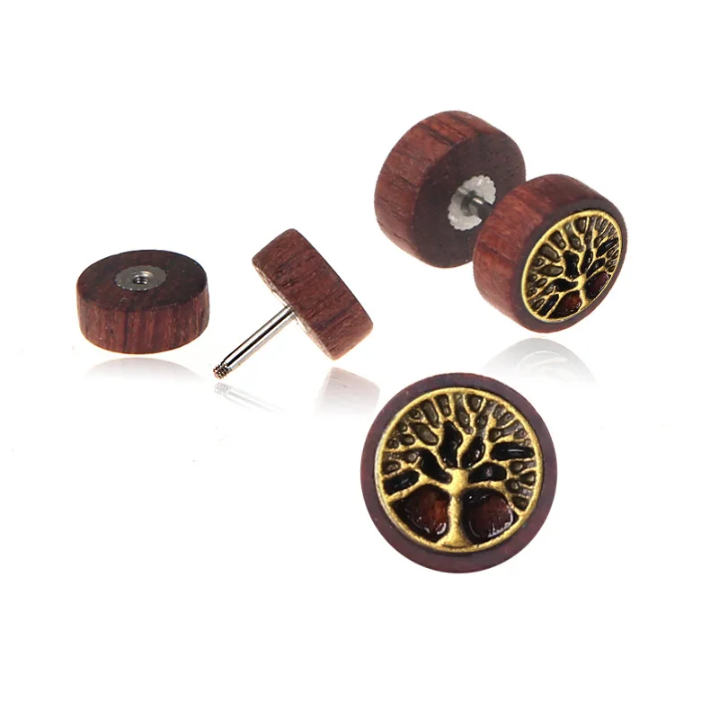 red wood rock round Dumbbell stud earrings for men women hiphop wood earring ear stud, As show
red wood rock round Dumbbell stud earrings for men women hiphop wood earring ear stud, As show
