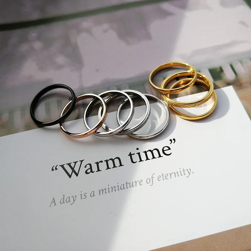 Customized Name Stainless Steel Matte Thin Rings 2MM Gold Plated Plain Polished Finger Rings For Women, As picture
Customized Name Stainless Steel Matte Thin Rings 2MM Gold Plated Plain Polished Finger Rings For Women, As picture