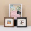 High quality custom White square wooden art shadow box photo frame 3D deep clay medal display case decoration wall picture frame