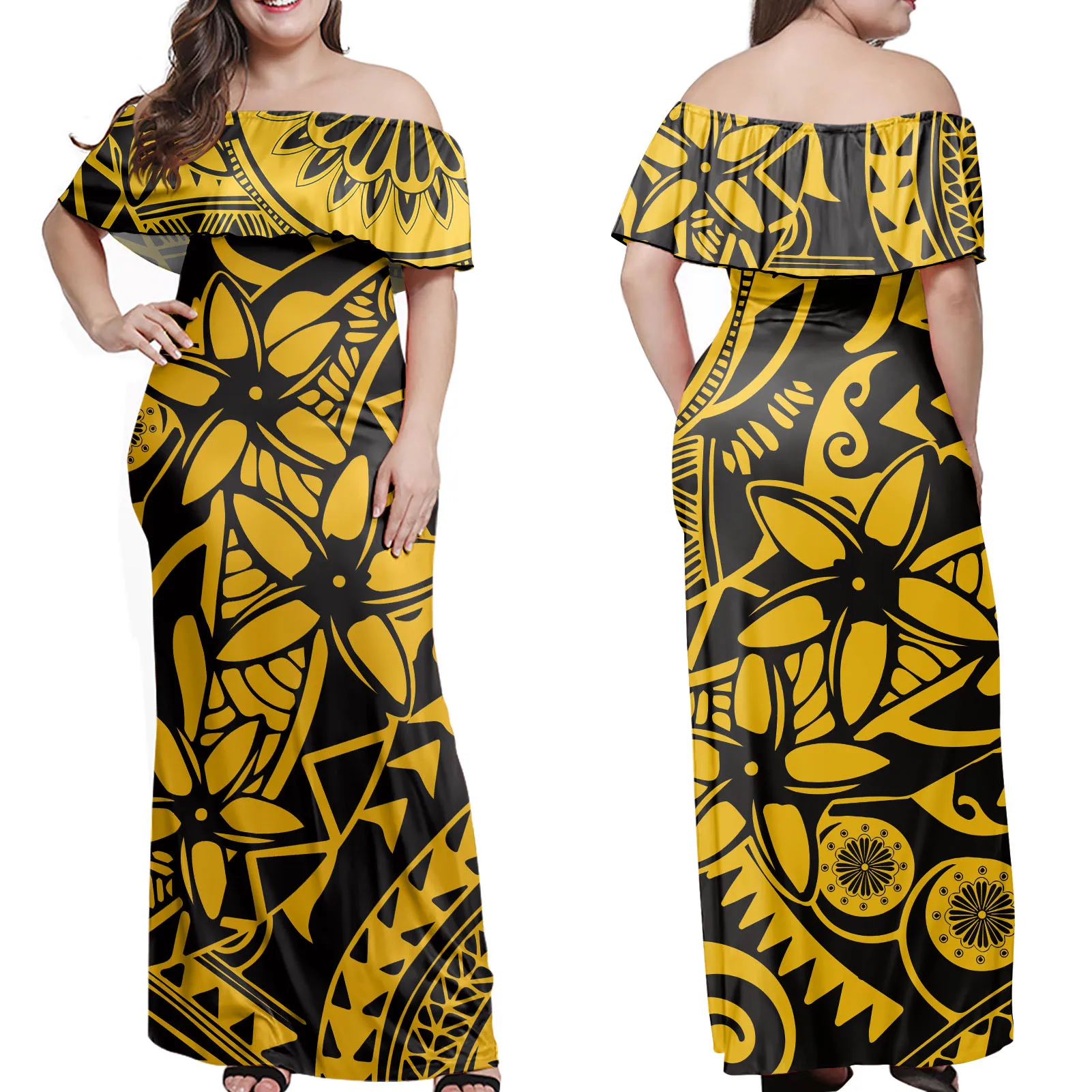 Plus Size Clothing Woman Sexy Bodycon Off Shoulder Long Dresses Casual Samoan Polynesia Printing Customized Summer Beach Dress
Plus Size Clothing Woman Sexy Bodycon Off Shoulder Long Dresses Casual Samoan Polynesia Printing Customized Summer Beach Dress