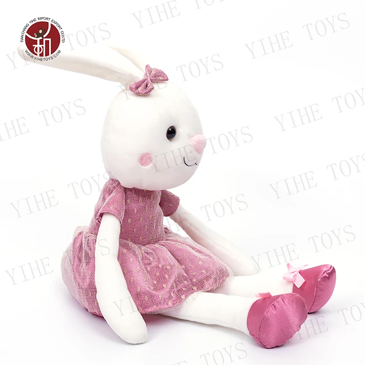 Factory Sale Baby Mesh Surface Stuffed Rabbit Plush Bunny