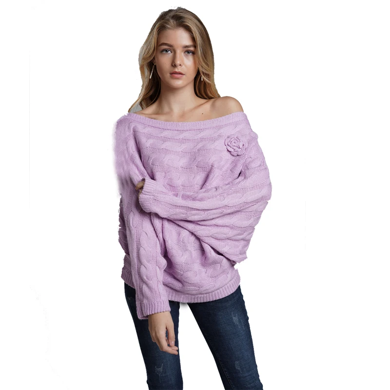 New solid color batwing sleeve knit sweater top loose large size mohair woolen sweater women clothing
New solid color batwing sleeve knit sweater top loose large size mohair woolen sweater women clothing