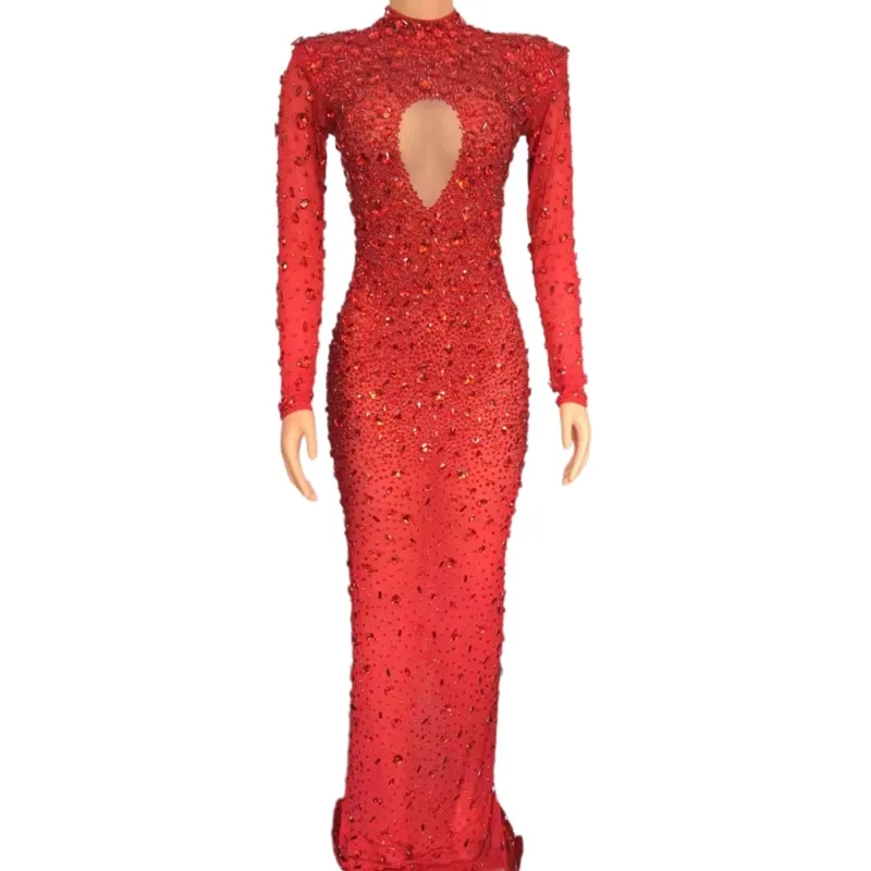 Luxury Long Sleeve Transparent Stones Crystals Birthday Wedding Guest Party Gown Women Sexy Prom Club Dress Maxi Evening Dress
Luxury Long Sleeve Transparent Stones Crystals Birthday Wedding Guest Party Gown Women Sexy Prom Club Dress Maxi Evening Dress