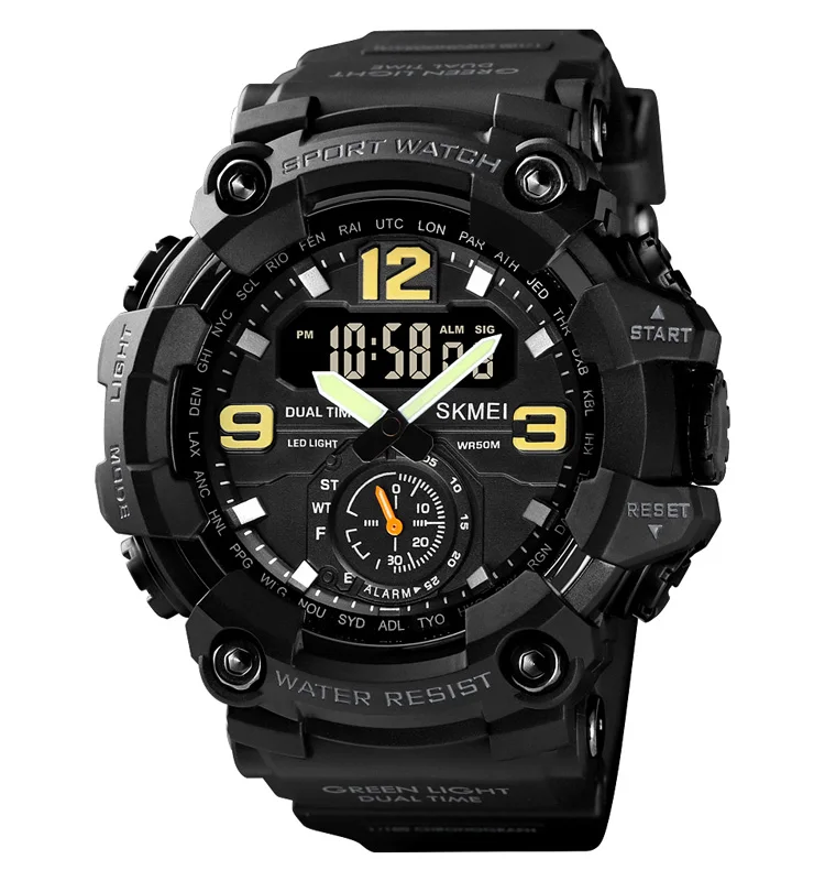 SKMEI 1637 watch with calendar and dates water proof 3 time watch luminous digital Sport Wrist watches
SKMEI 1637 watch with calendar and dates water proof 3 time watch luminous digital Sport Wrist watches