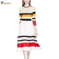 Ready to ship fashion elegant knitted long sleeve stripe top and pleated skirt wholesale winter women 2 piece set clothing
Ready to ship fashion elegant knitted long sleeve stripe top and pleated skirt wholesale winter women 2 piece set clothing
