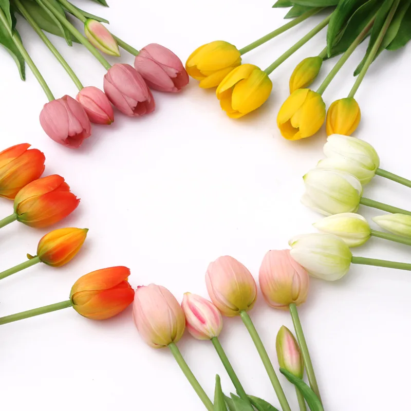 Hot sale classic 5 heads artificial real touch flower bunch latex tulip for home decoration
Hot sale classic 5 heads artificial real touch flower bunch latex tulip for home decoration