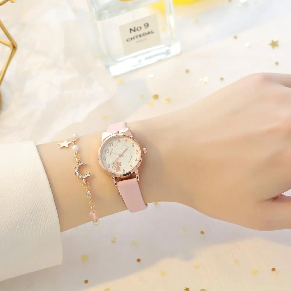 2021 Fashion Women Watches Leather Ladies Wrist Watches Dress Students Children Pink Watch Girl Gift Clocks Montre Femme, Multi colors
2021 Fashion Women Watches Leather Ladies Wrist Watches Dress Students Children Pink Watch Girl Gift Clocks Montre Femme, Multi colors