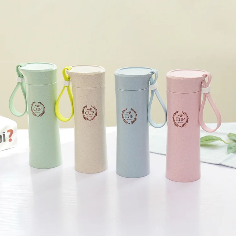 400ML Portable Student Outdoor Sports Mug Water Bottle Wheat Straw Fibers Cups, Customed color
400ML Portable Student Outdoor Sports Mug Water Bottle Wheat Straw Fibers Cups, Customed color