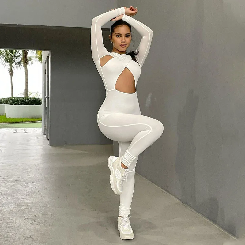 2021 New Design Women Sexy Cross Neck Hollow Cut Out Long Sleeve Bodycon Jumpsuit, Customized color
2021 New Design Women Sexy Cross Neck Hollow Cut Out Long Sleeve Bodycon Jumpsuit, Customized color