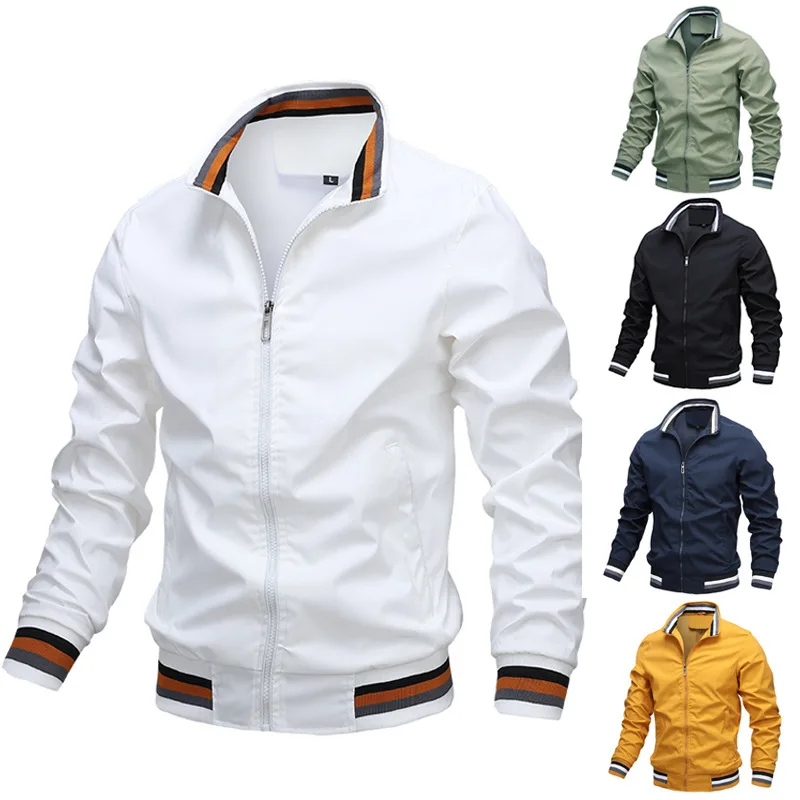 2021 Winter Zipper Men Jackets Stripe Casual Coats Fashion Men's Windbreaker Stand Collar Slim Fit Bomber Jacket, Customized color
2021 Winter Zipper Men Jackets Stripe Casual Coats Fashion Men's Windbreaker Stand Collar Slim Fit Bomber Jacket, Customized color