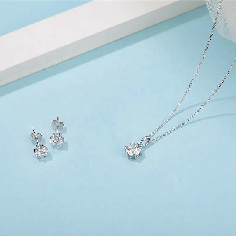 Abiding Moissanite Diamond Set Pendant Necklace Stud Earring 925 Sterling Silver Jewelry Sets For Wedding
Abiding Moissanite Diamond Set Pendant Necklace Stud Earring 925 Sterling Silver Jewelry Sets For Wedding