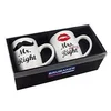 Creative Ceramic Coffee Mug Gift Box Couple Mug Set