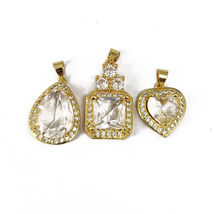 CZ8390 Wholesale cz micro pave diamond big gemstone glass crystal heart square oval charm pendant
CZ8390 Wholesale cz micro pave diamond big gemstone glass crystal heart square oval charm pendant
