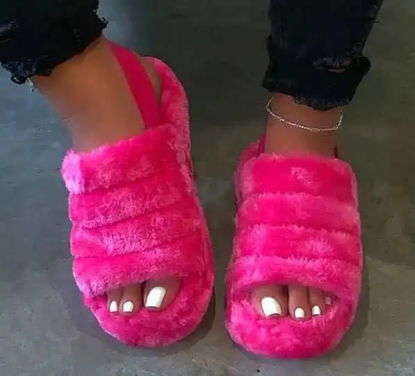 New arrival Women Soft Fur Indoor Shoes Fur Slide Warm Slippers With Flat Bottom Sole Casual Plush Furry Elastic Strap Sandals, Picture
New arrival Women Soft Fur Indoor Shoes Fur Slide Warm Slippers With Flat Bottom Sole Casual Plush Furry Elastic Strap Sandals, Picture