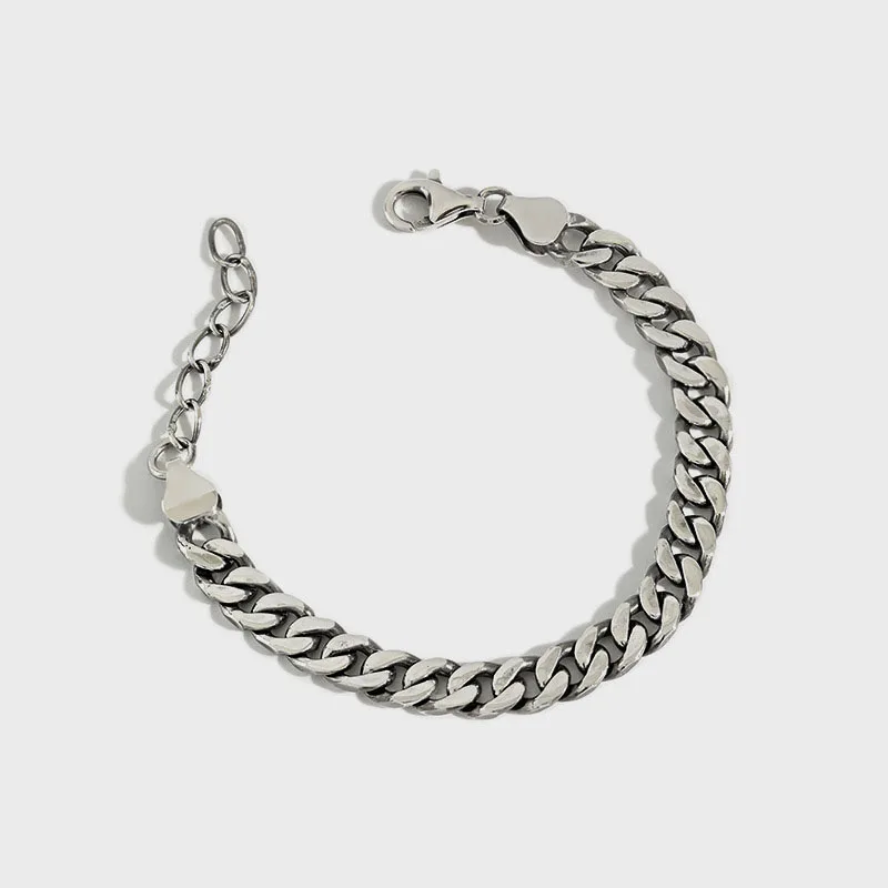 Factory Price High Quality Sterling Silver 925 HipHop Jewelry Vintage Cuban Link Bracelet for Men and Women, As the picture
Factory Price High Quality Sterling Silver 925 HipHop Jewelry Vintage Cuban Link Bracelet for Men and Women, As the picture