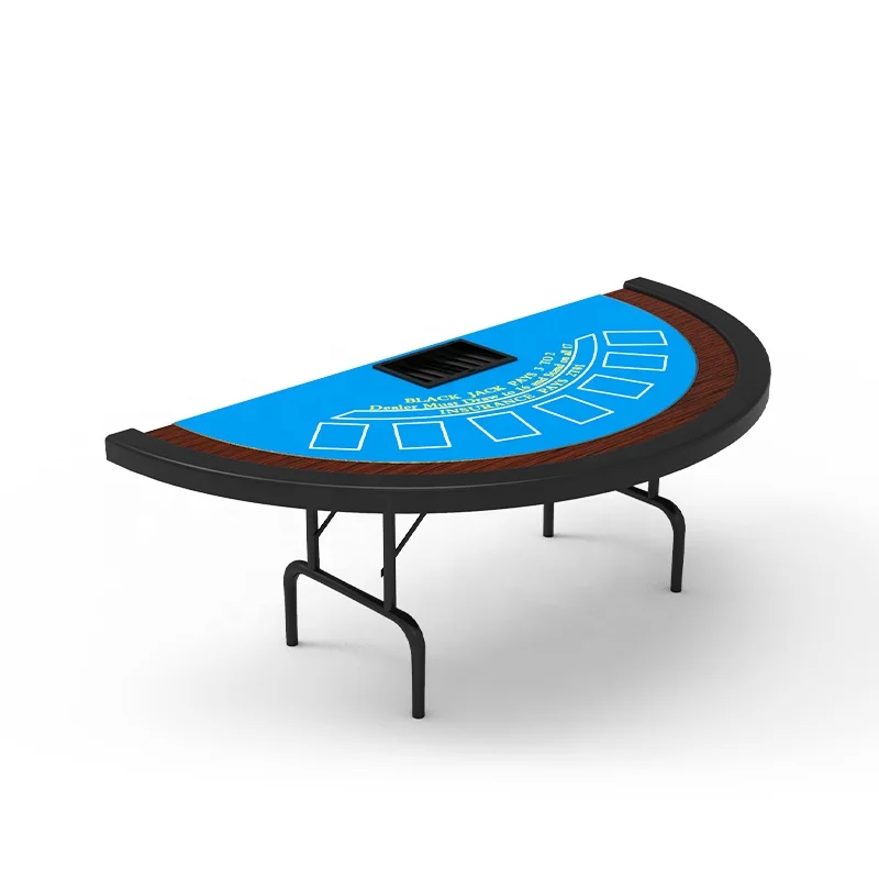 

YH 1.8m Casino Wholesale Classic Designed Custom Poker Table Blackjack Table With Folding Legs