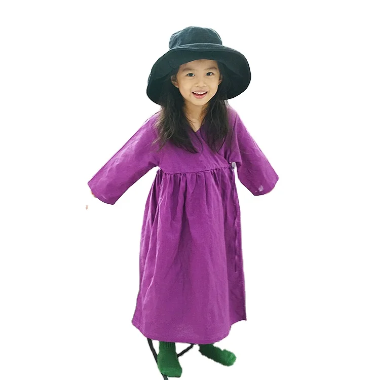 Korean style baby girls' long dresses children linen skirts kids outfits, As picture
Korean style baby girls' long dresses children linen skirts kids outfits, As picture