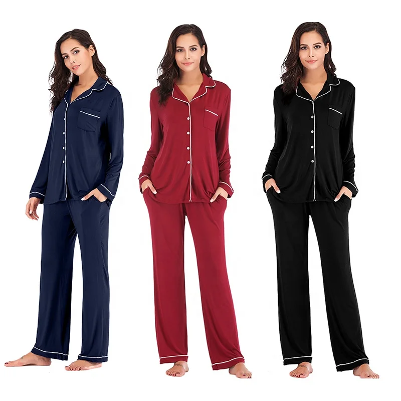Wholesale Two Pieces Leisure Wear Sexy Mature Casual Creative Ladies Pyjama Suits for Girls Cotton Piped Women's Pyjamas Sets, Blue,red,black
Wholesale Two Pieces Leisure Wear Sexy Mature Casual Creative Ladies Pyjama Suits for Girls Cotton Piped Women's Pyjamas Sets, Blue,red,black