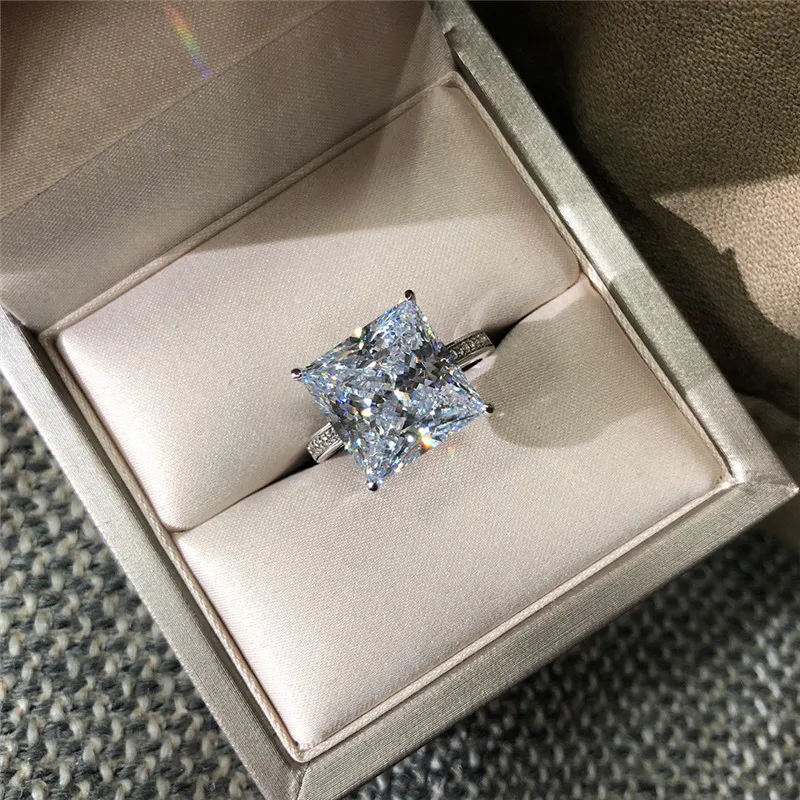 925 Sterling Silver 12x12mm Princess Cut White/Yellow/Pink/Blue/Green Cubic Zirconia Engagement Rings for Women Jewelry Gifts
925 Sterling Silver 12x12mm Princess Cut White/Yellow/Pink/Blue/Green Cubic Zirconia Engagement Rings for Women Jewelry Gifts