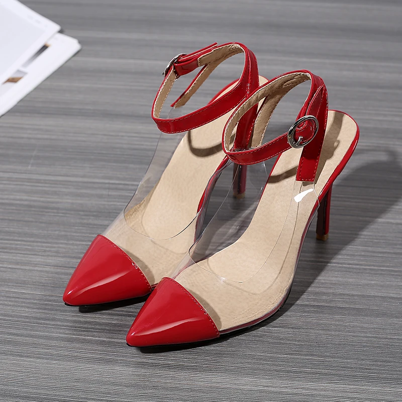 Outdoor Party Red Transparent Patchwork Ankle Strap Ladies Elegant Pumps Stilettos, Black,red,nude color
Outdoor Party Red Transparent Patchwork Ankle Strap Ladies Elegant Pumps Stilettos, Black,red,nude color