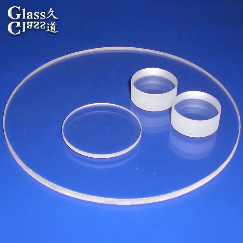 Customized high transmittance float tempered lens clear light glass disc price