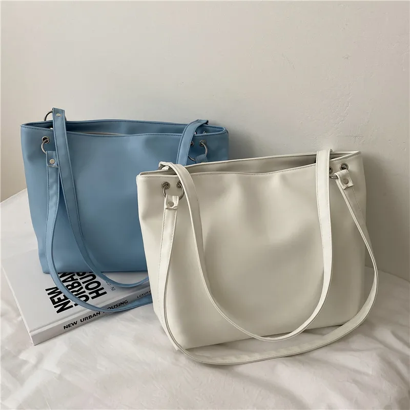 Solid Color Big Size Women Ladies Tote Bags PU Made Simple Shopping Bags with Fashion Look, Stock colors
Solid Color Big Size Women Ladies Tote Bags PU Made Simple Shopping Bags with Fashion Look, Stock colors