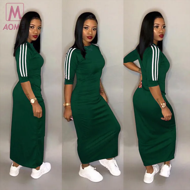 S3052 Solid Color Short Sleeve White Striped Maxi Long Lady Elegant Sexy Clothes Summer Women Girls' Casual Dress
S3052 Solid Color Short Sleeve White Striped Maxi Long Lady Elegant Sexy Clothes Summer Women Girls' Casual Dress