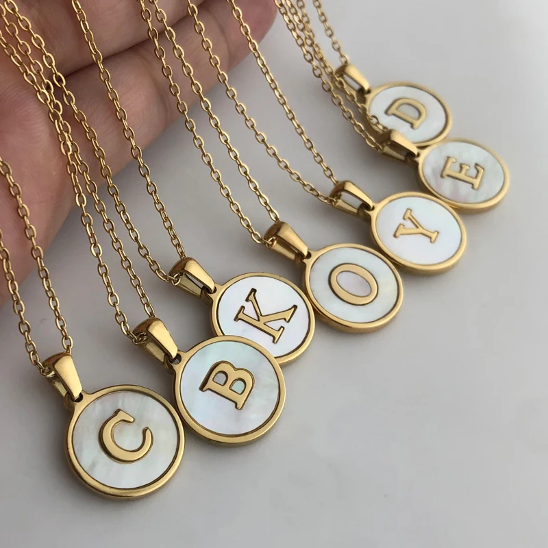 Gold plated Edging Stainless Steel Letter A-Z Initial Necklace For Women White Shell Alphabet Pendant Necklace, Picture
Gold plated Edging Stainless Steel Letter A-Z Initial Necklace For Women White Shell Alphabet Pendant Necklace, Picture