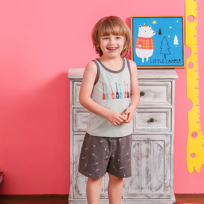 Factory Customization Casual Short Sleeve Knitted Summer Children Boys Kid Clothing Pant Set
Factory Customization Casual Short Sleeve Knitted Summer Children Boys Kid Clothing Pant Set