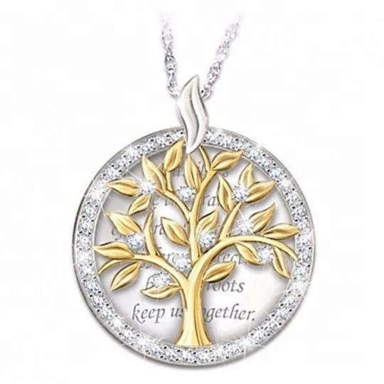 Wholesale Fashion Luxury Round Tree of Life Lettering Necklace Pendant Mother's Day Gift
Wholesale Fashion Luxury Round Tree of Life Lettering Necklace Pendant Mother's Day Gift