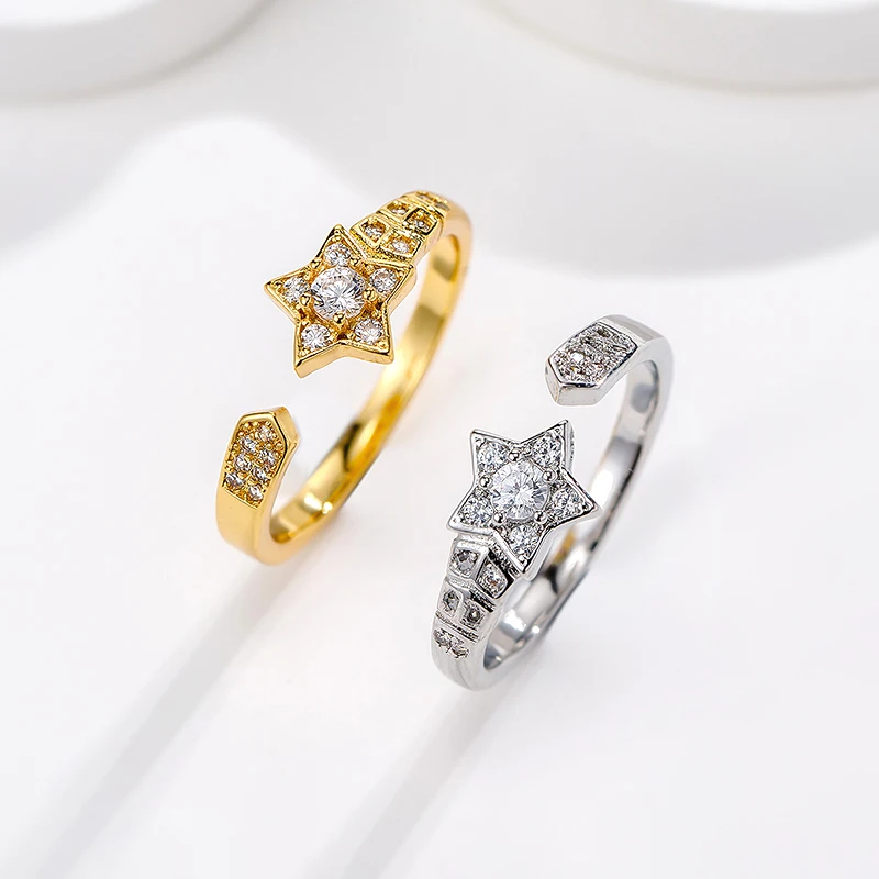Custom ring brass new micro inlaid zircon gold plated women's fashion personalized jewelry ring
Custom ring brass new micro inlaid zircon gold plated women's fashion personalized jewelry ring