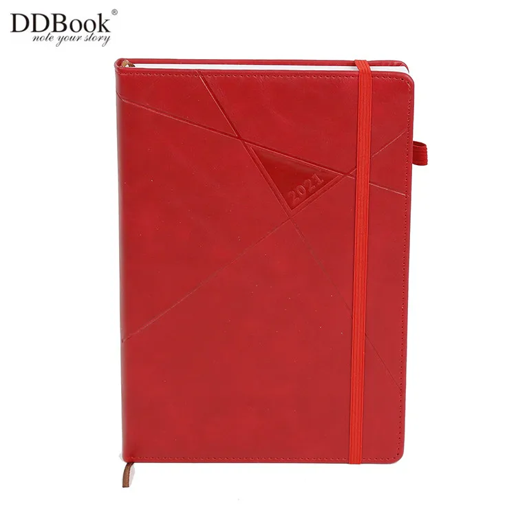 2021PU Hard Leather A5 Personalized Custom Notebook Agenda Planner Notebook