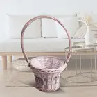 Decorative Xmas Items Natural Wicker Circle Colored Decorative Basket