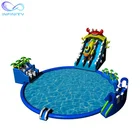 Low price water slides inflatable amusement park water slide inflatable pool inflatable ground water park