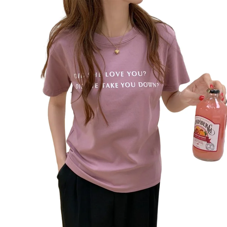 Customizable Round Neck Ladies Custom Letter Printing Multicolor Tops Tee T-shirt For Women, Available
Customizable Round Neck Ladies Custom Letter Printing Multicolor Tops Tee T-shirt For Women, Available